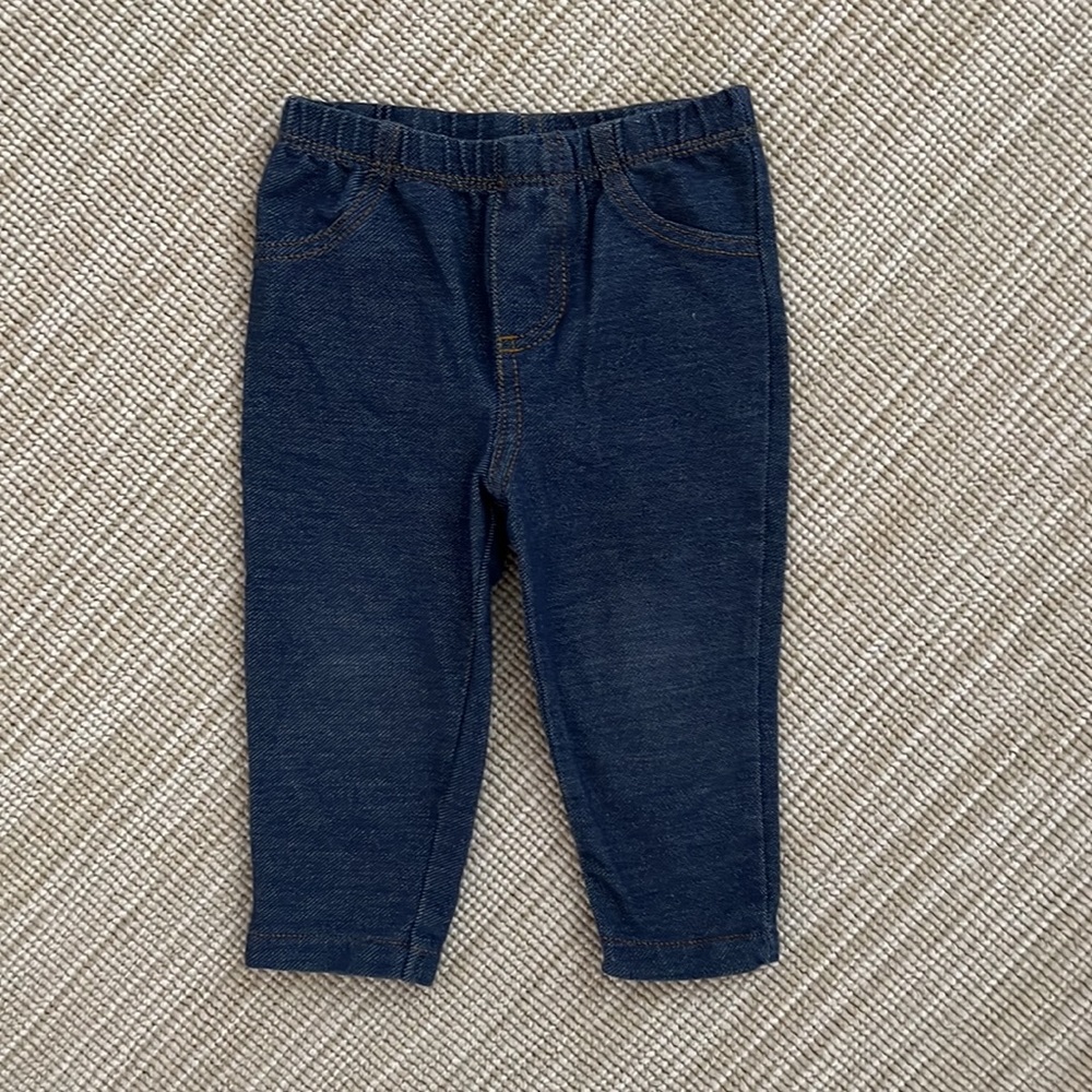 Carter’s baby denim in sizes 3, 6, 9 and 18 months